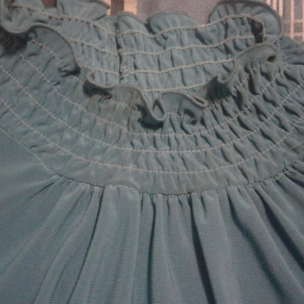 Sleeveless blouse tourquose